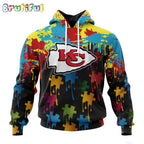 NFL Kansas City Chiefs Hoodie Special Autism Awareness Design Football Hoodie