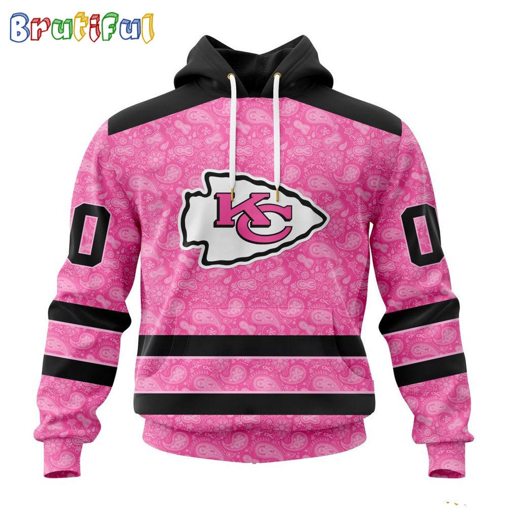 NFL Kansas City Chiefs Hoodie Special Pink Hoodie Design Fight Breast Cancer