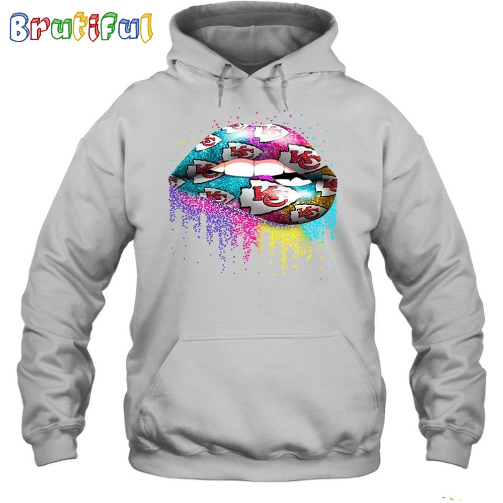NFL Kansas City Chiefs Lips Hoodie Unisex Football T-Shirt Hoodie