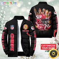 NFL Kansas City Chiefs Puffer Jacket City Logo Print Jacket For Fans