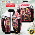 NFL Kansas City Chiefs Puffer Jacket Mickey Minnie Jacket