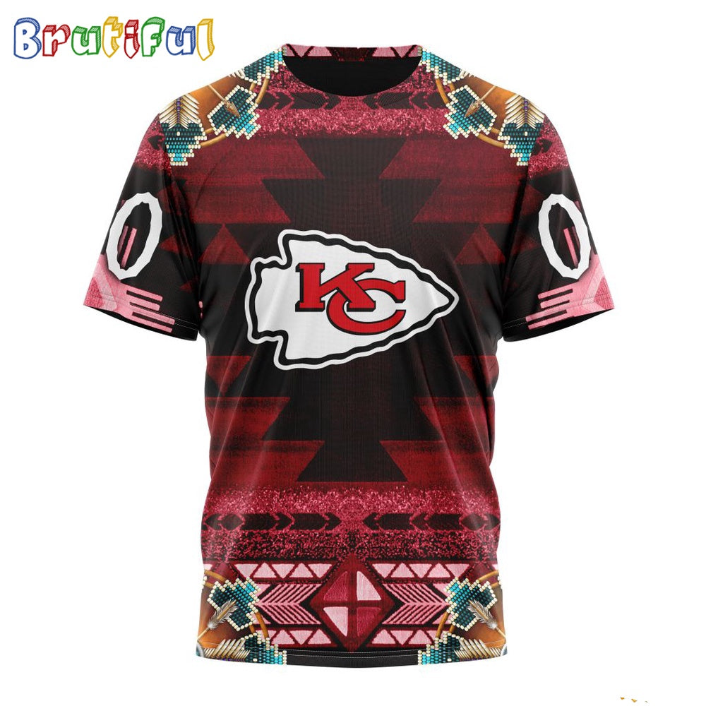 NFL Kansas City Chiefs T-Shirt Special Native Costume Design T-Shirt