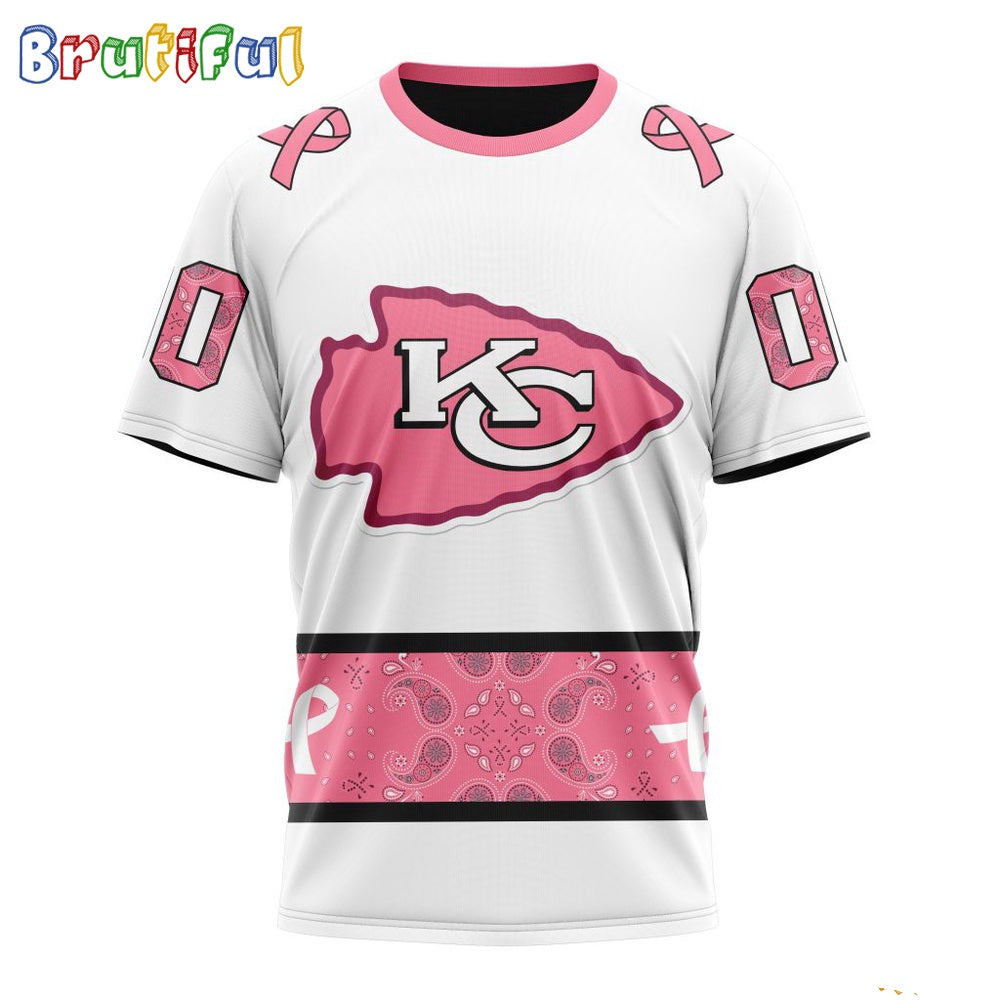 NFL Kansas City Chiefs T-Shirt Special Pink Design Fight Breast Cancer