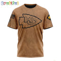 NFL Kansas City Chiefs T-Shirt Special Salute To Service For Veterans Day Full Printed T-Shirt