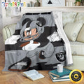 NFL Las Vegas Raiders Blanket Mickey Mouse Blanket For Fan