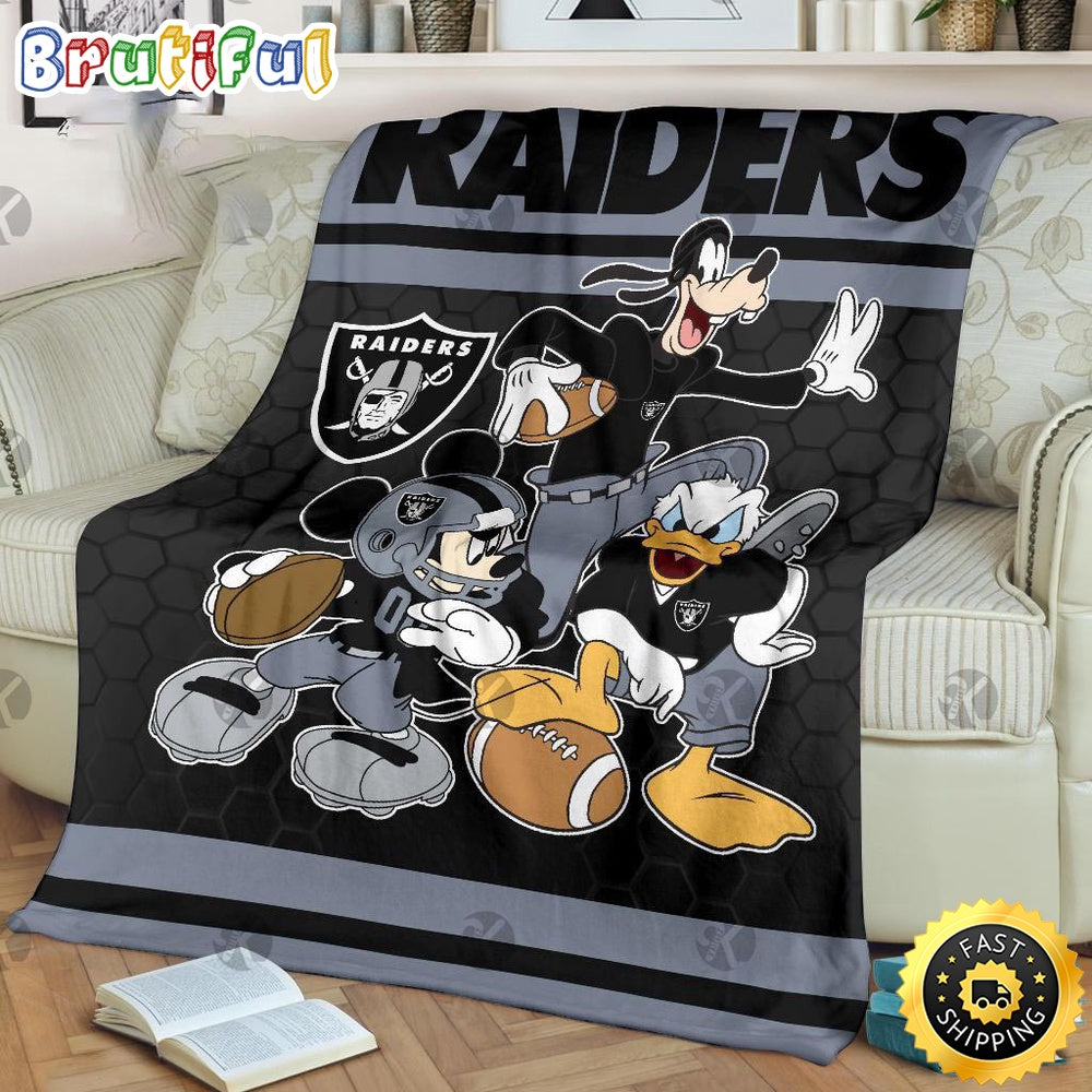 NFL Las Vegas Raiders Blanket Mickey Mouse Blanket