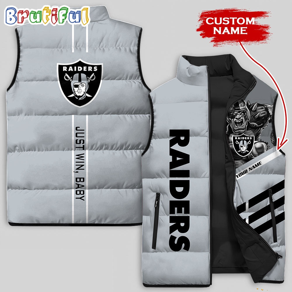 NFL Las Vegas Raiders Damn Right Sleeveless Down Jacket