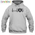 NFL Las Vegas Raiders Heartbeat Hoodie Unisex Football T-Shirt Hoodie