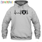NFL Las Vegas Raiders Heartbeat Hoodie Unisex Football T-Shirt Hoodie