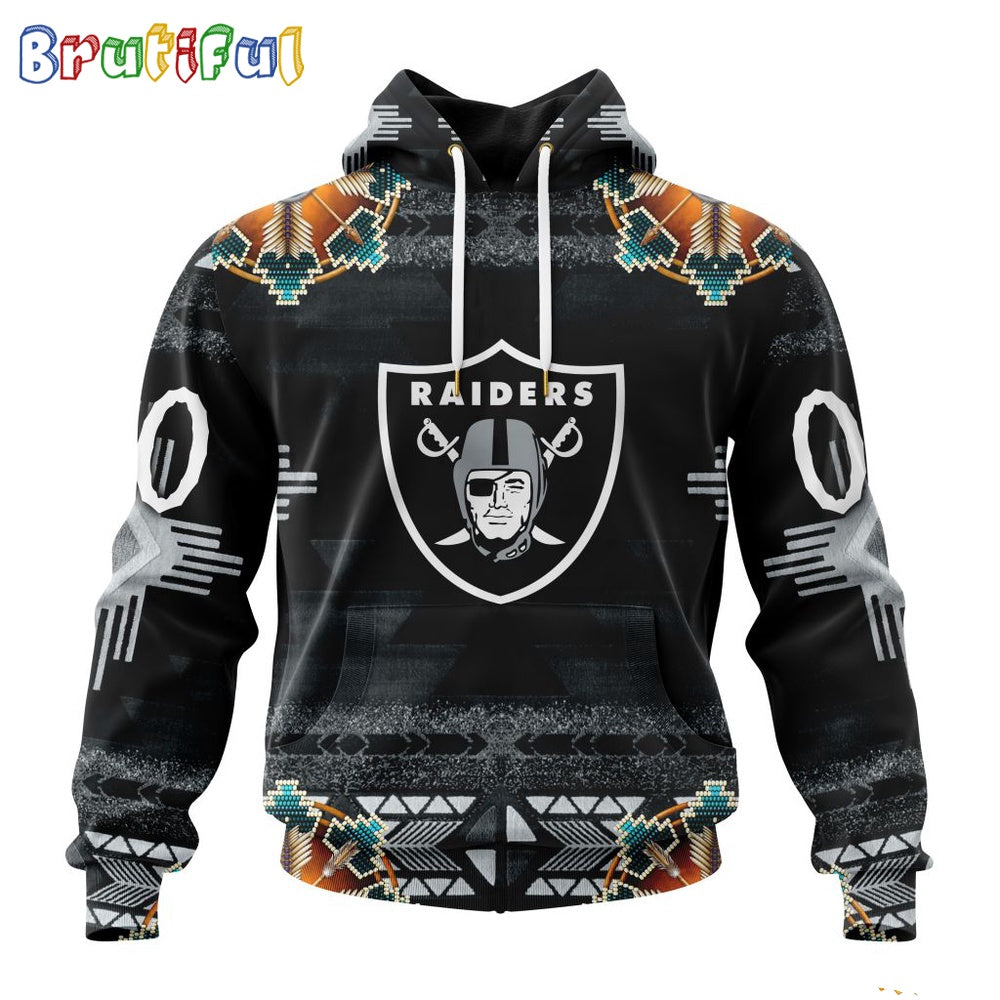 NFL Las Vegas Raiders Hoodie Special Native Costume Design Hoodie