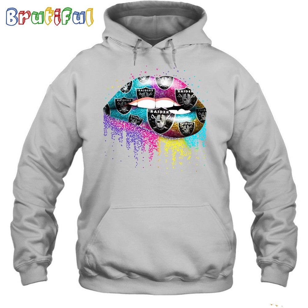NFL Las Vegas Raiders Lips Hoodie Unisex Football T-Shirt Hoodie