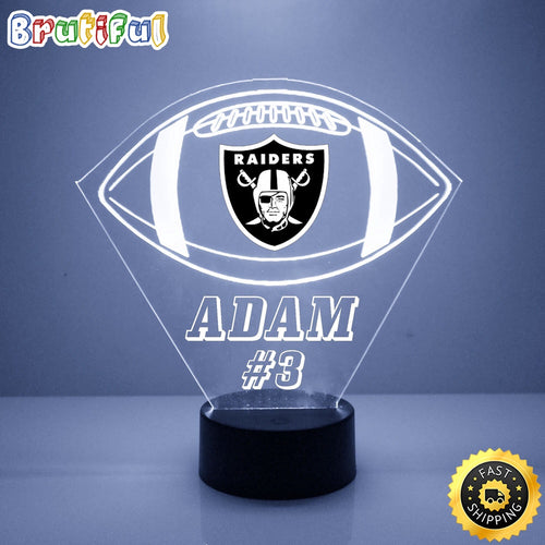 NFL Las Vegas Raiders Night Light Football LED Light