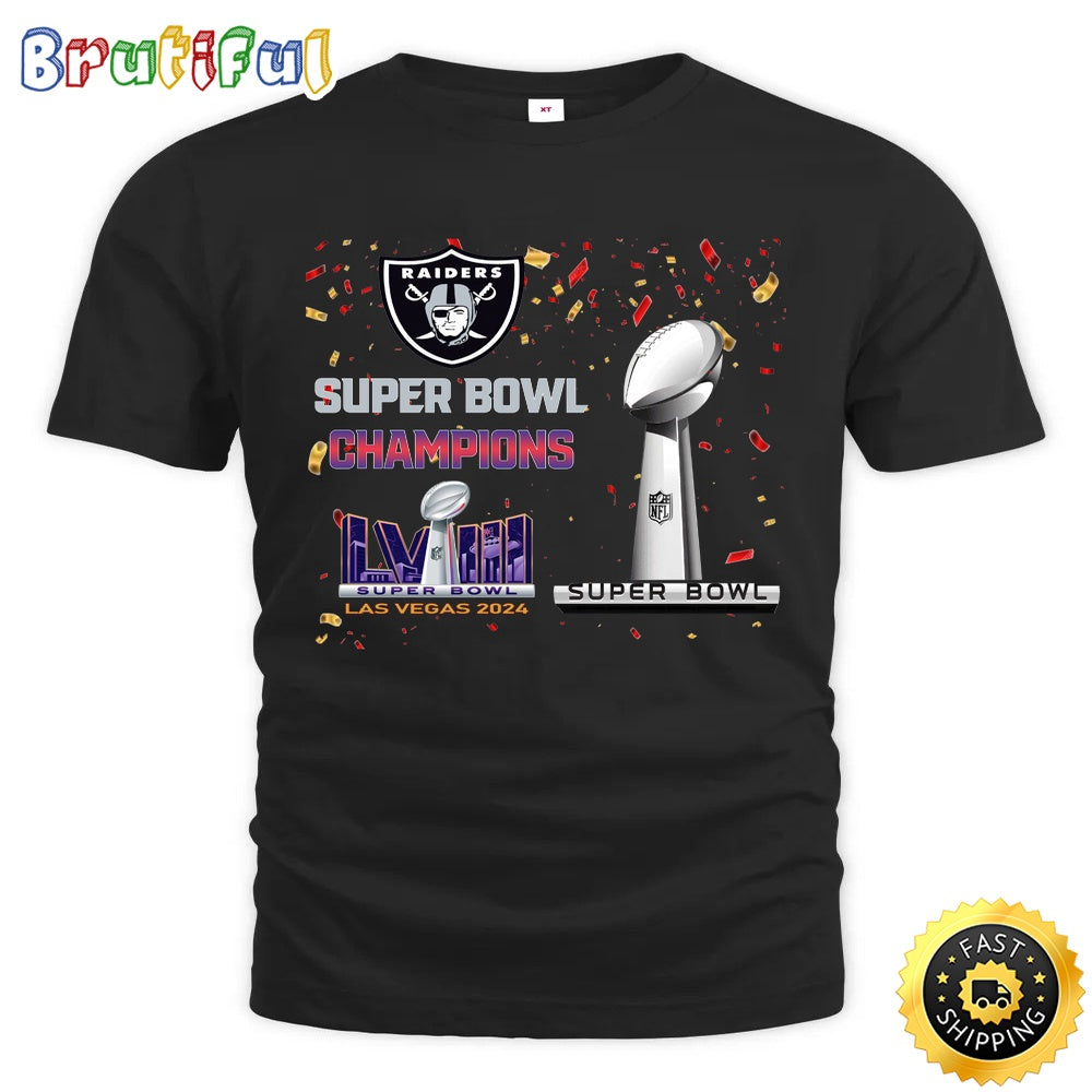 NFL Las Vegas Raiders T Shirt Super Bowl LVIII 2024 Las Vegas Champions Unisex Tshirt