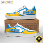 NFL Los Angeles Chargers Air Force 1 Shoes Football Sports Sneaker Shoes