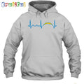NFL Los Angeles Chargers Heartbeat Hoodie Unisex Football T-Shirt Hoodie