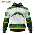 NFL Los Angeles Chargers Hoodie Special Design 3D Hoodie St Patrick Day