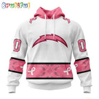 NFL Los Angeles Chargers Hoodie Special Pink Design Fight Breast Cancer