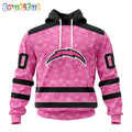 NFL Los Angeles Chargers Hoodie Special Pink Hoodie Design Fight Breast Cancer