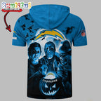 NFL Los Angeles Chargers Horror Characters Essential Halloween Sleeveless Hoodie