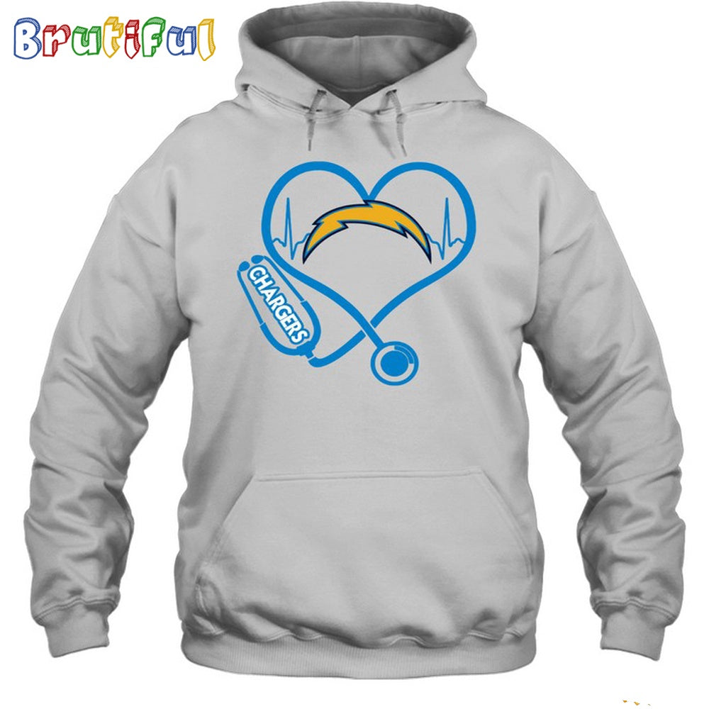 NFL Los Angeles Chargers Nurse Love Hoodie Unisex Football T-Shirt Hoodie