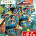 NFL Los Angeles Chargers Retro Hawaiian Shirt Special Vintage Style Hawaiian Button Shirt