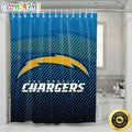 NFL Los Angeles Chargers Shower Curtain Set For Bathroom Decor