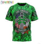 NFL Los Angeles Chargers T-Shirt Special Design 3D T-Shirt St Patrick Day