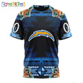 NFL Los Angeles Chargers T-Shirt Special Native Costume Design T-Shirt