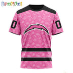 NFL Los Angeles Chargers T-Shirt Special Pink T-Shirt Design Fight Breast Cancer