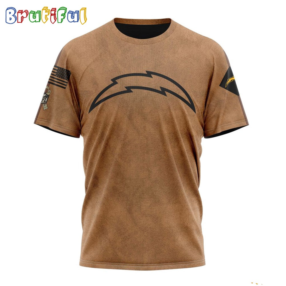 NFL Los Angeles Chargers T-Shirt Special Salute To Service For Veterans Day Full Printed T-Shirt