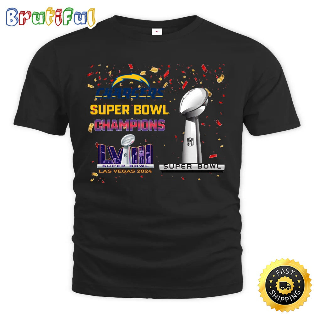 NFL Los Angeles Chargers T Shirt Super Bowl LVIII 2024 Las Vegas Champions Unisex Tshirt
