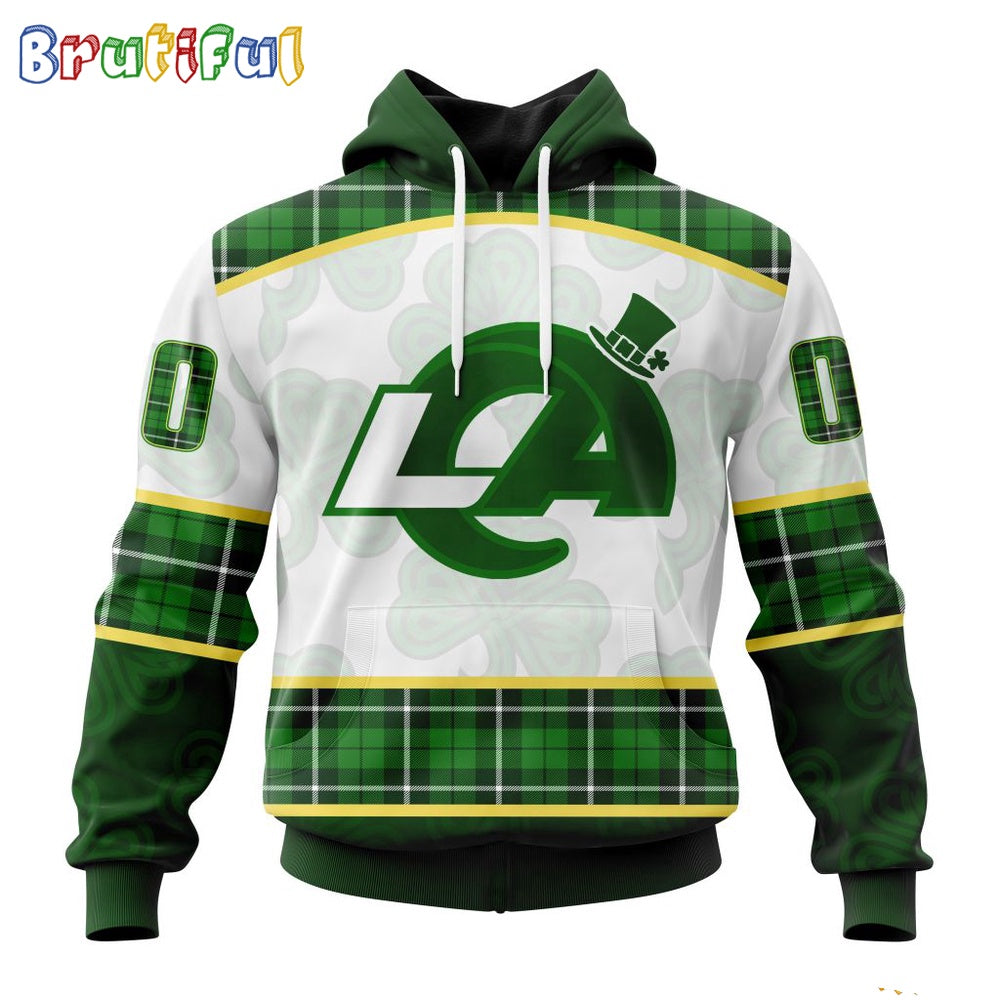 NFL Los Angeles Rams Hoodie Special Design 3D Hoodie St Patrick Day