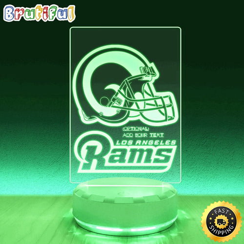 NFL Los Angeles Rams Night Light Helmet Logo Sports LED Light