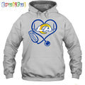 NFL Los Angeles Rams Nurse Love Hoodie Unisex Football T-Shirt Hoodie