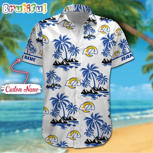 NFL Los Angeles Rams Palm Tree Tropical Summer Hawaiian Shirt