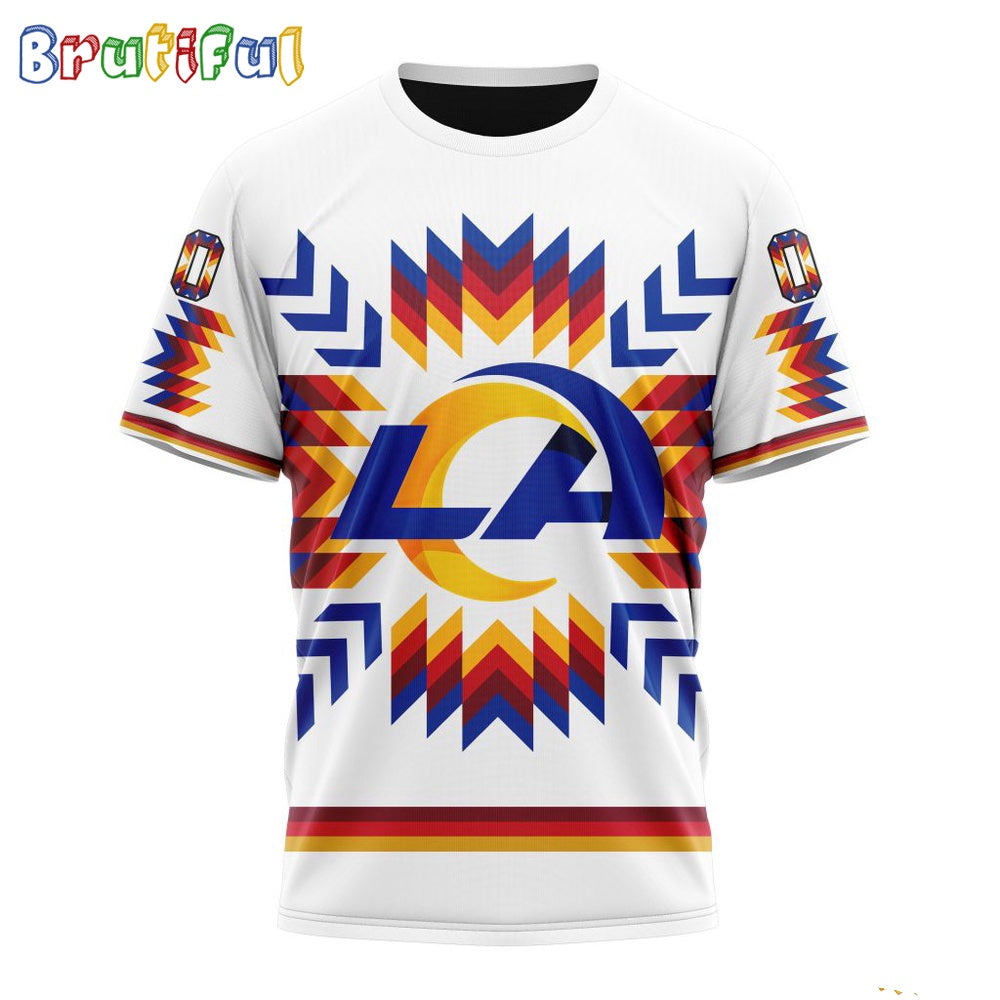 NFL Los Angeles Rams T-Shirt Special Design With Native Pattern