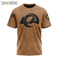 NFL Los Angeles Rams T-Shirt Special Salute To Service For Veterans Day Full Printed T-Shirt