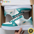 NFL Miami Dolphins Air Force 1 Shoes Classic Air Force Kicks