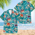NFL Miami Dolphins Football Team Flower Summer Design Hawaiian Button Shirt