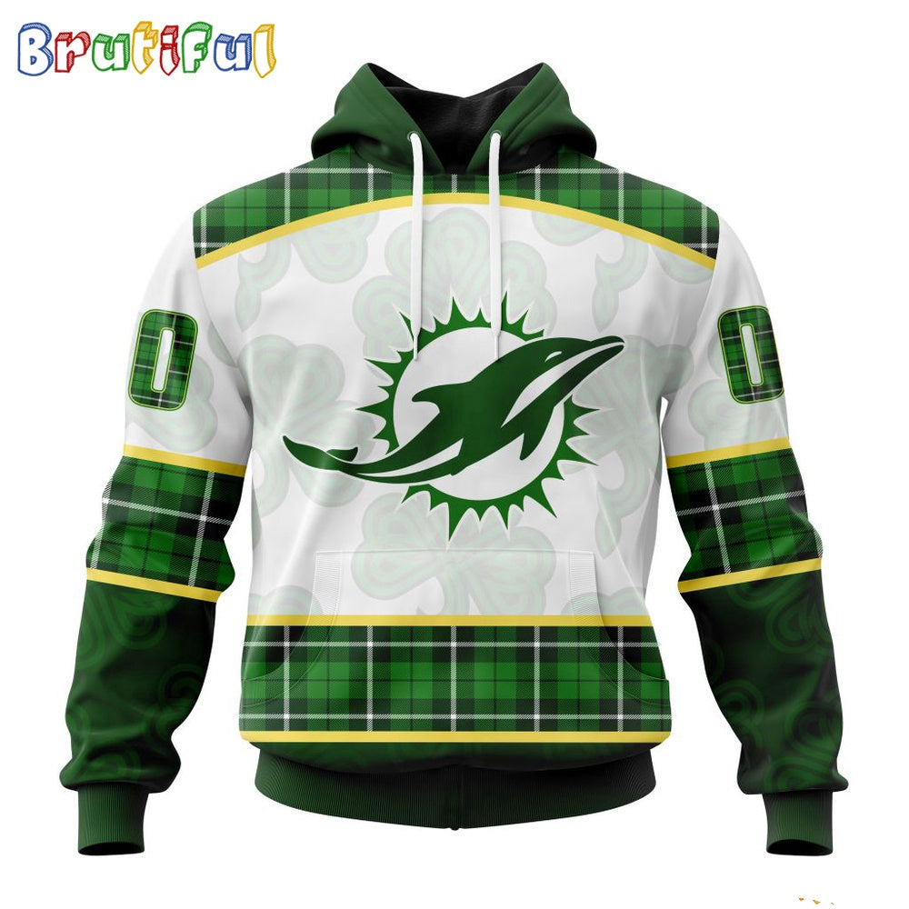 NFL Miami Dolphins Hoodie Special Design 3D Hoodie St Patrick Day