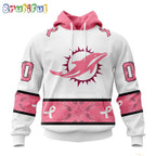 NFL Miami Dolphins Hoodie Special Pink Design Fight Breast Cancer