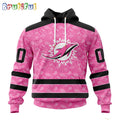 NFL Miami Dolphins Hoodie Special Pink Hoodie Design Fight Breast Cancer