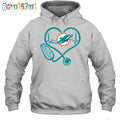 NFL Miami Dolphins Nurse Love Hoodie Unisex Football T-Shirt Hoodie