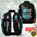 NFL Miami Dolphins Puffer Jacket City Logo Print Jacket For Fans