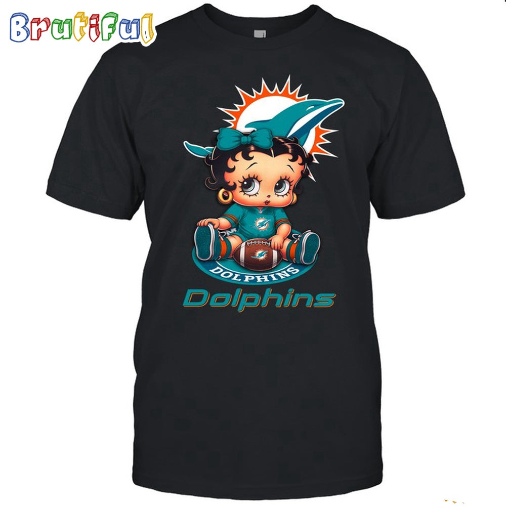 NFL Miami Dolphins T-Shirt Betty Boop Football Tshirt