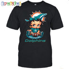 NFL Miami Dolphins T-Shirt Betty Boop Football Tshirt