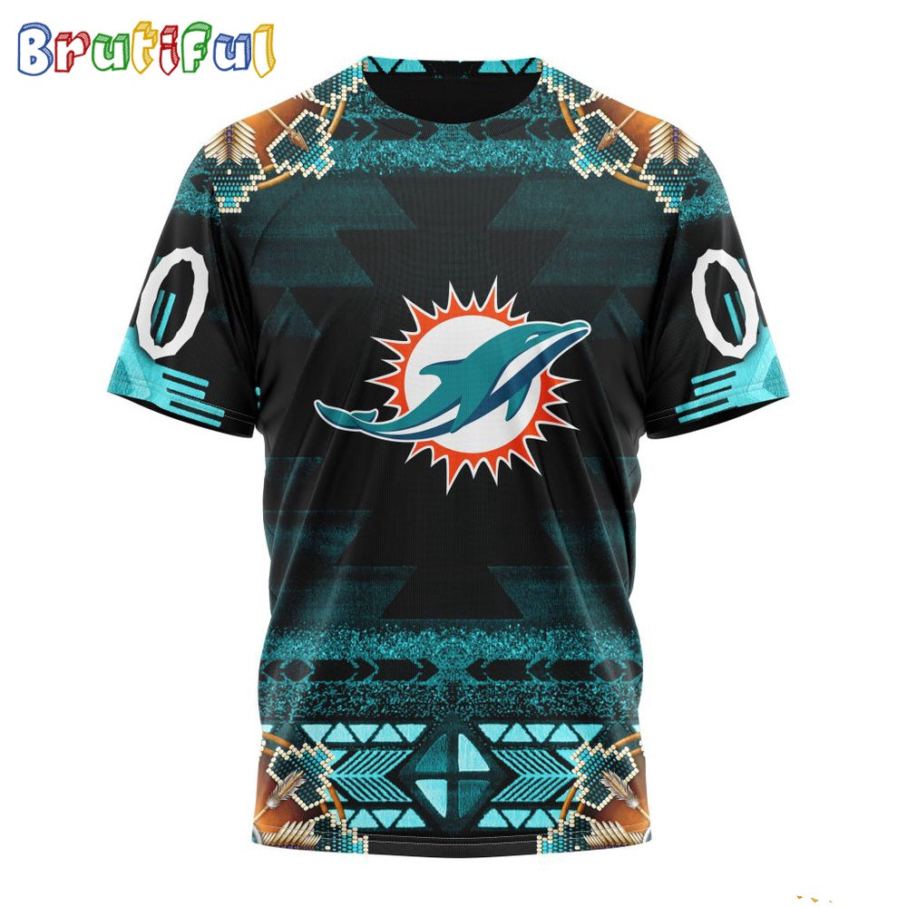 NFL Miami Dolphins T-Shirt Special Native Costume Design T-Shirt