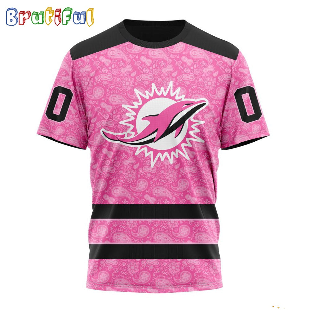 NFL Miami Dolphins T-Shirt Special Pink T-Shirt Design Fight Breast Cancer