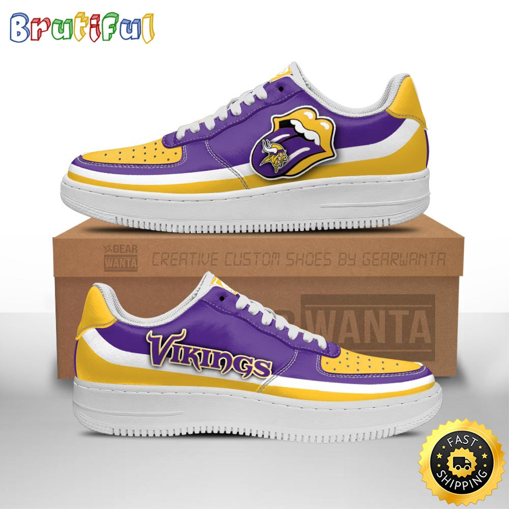 NFL Minnesota Vikings Air Force 1 Shoes Sexy Lips For Fans