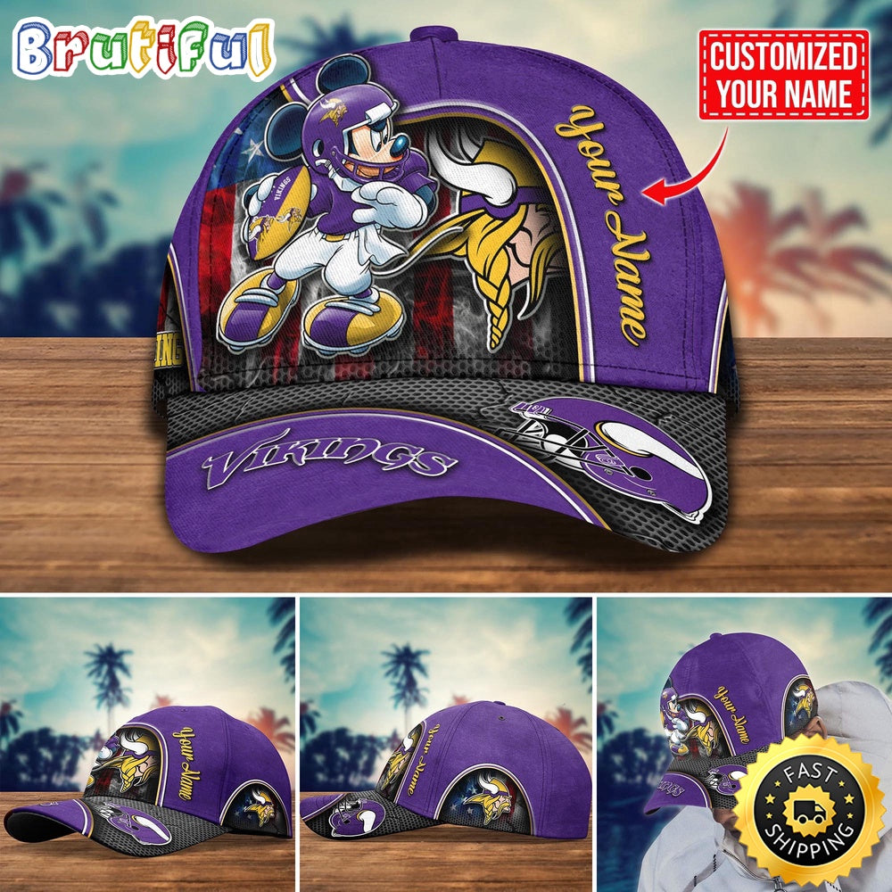 NFL Minnesota Vikings Baseball Cap Mickey Cap Trending Custom Cap